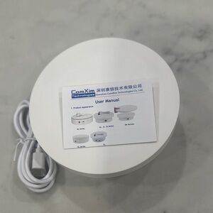 White Rotating Display Stand